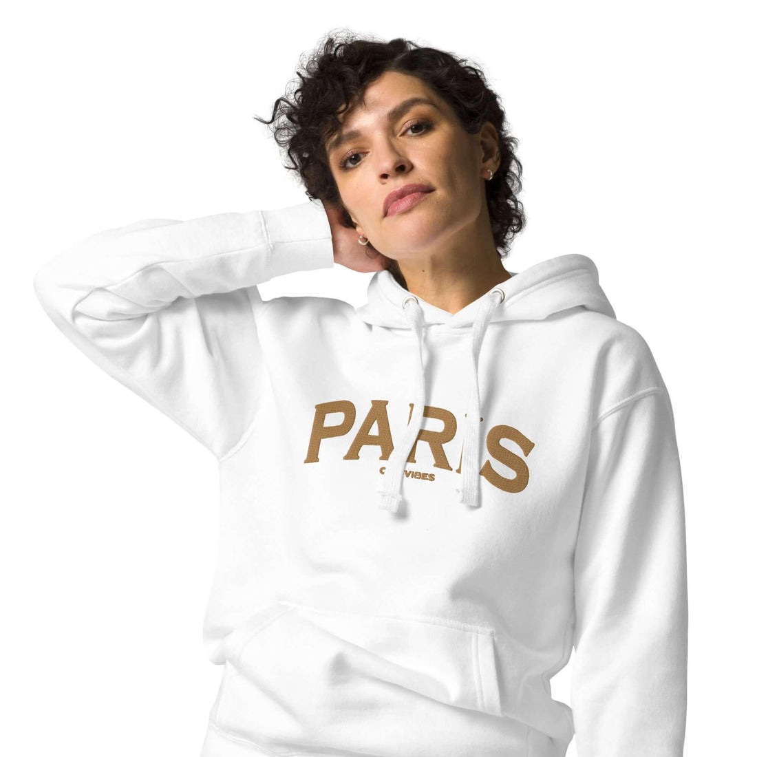 VIBES Hoodie City | PARIS (Weiß/Gold) * Unisex - Time Of Vibes