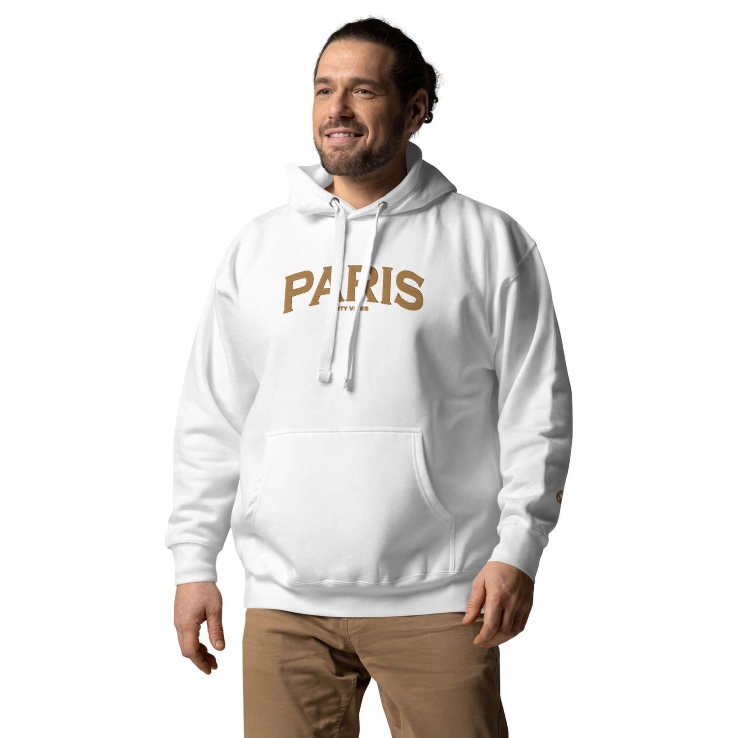 VIBES Hoodie Unisex | PARIS (Weiß/Gold) - Time Of Vibes