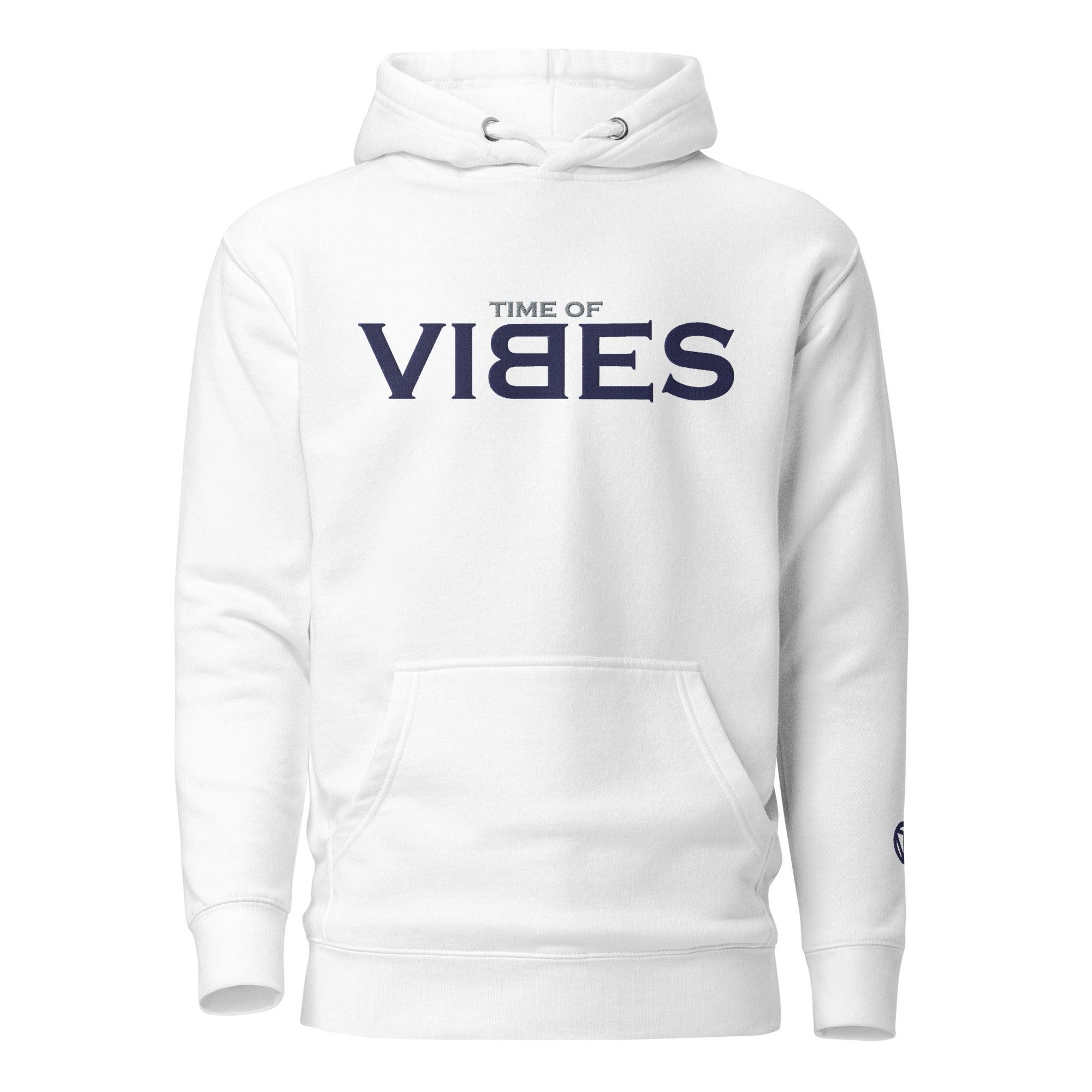 VIBES Hoodie TOV (Weiß/Blau) * Unisex - Time Of Vibes