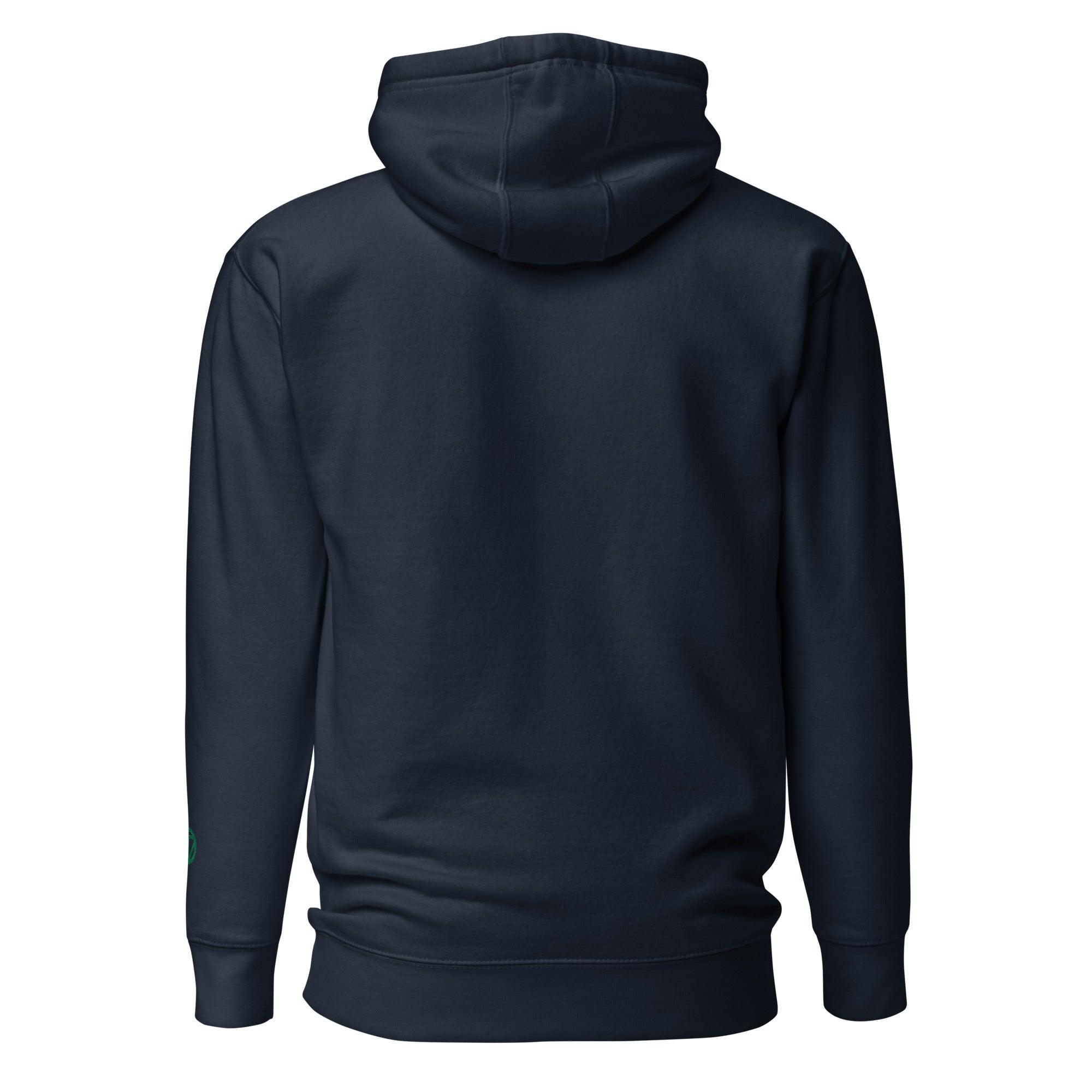 VIBES Hoodie bestickt Unisex (Navy/Grün) - Time Of Vibes