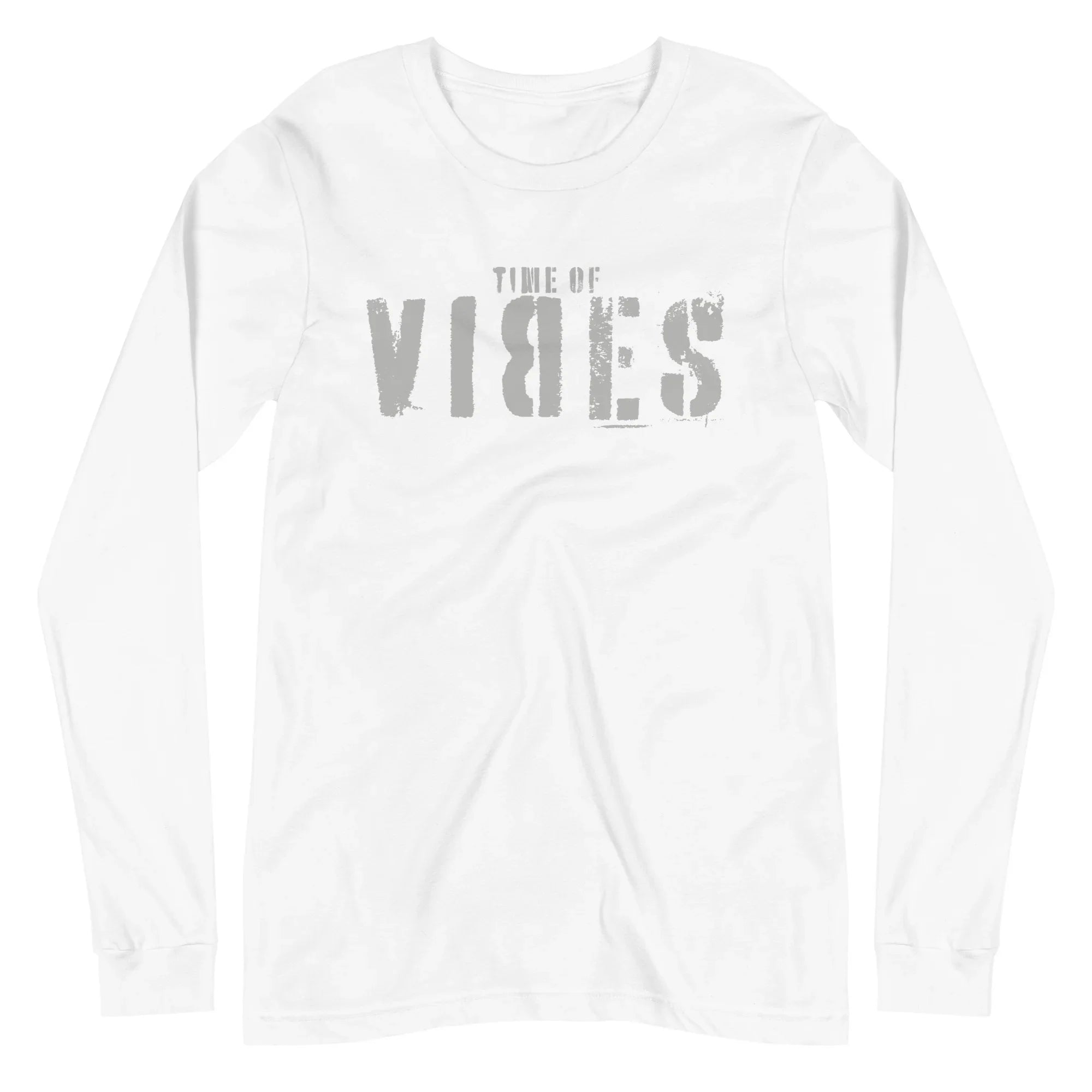 VIBES Langarmshirt TOV (Weiß/Grau) * Unisex - Time Of Vibes