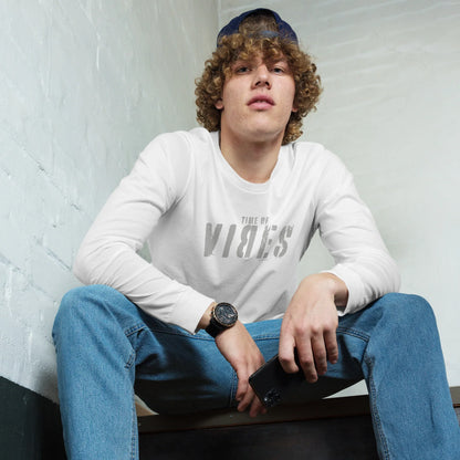 VIBES Langarmshirt TOV (Weiß/Grau) * Unisex - Time Of Vibes