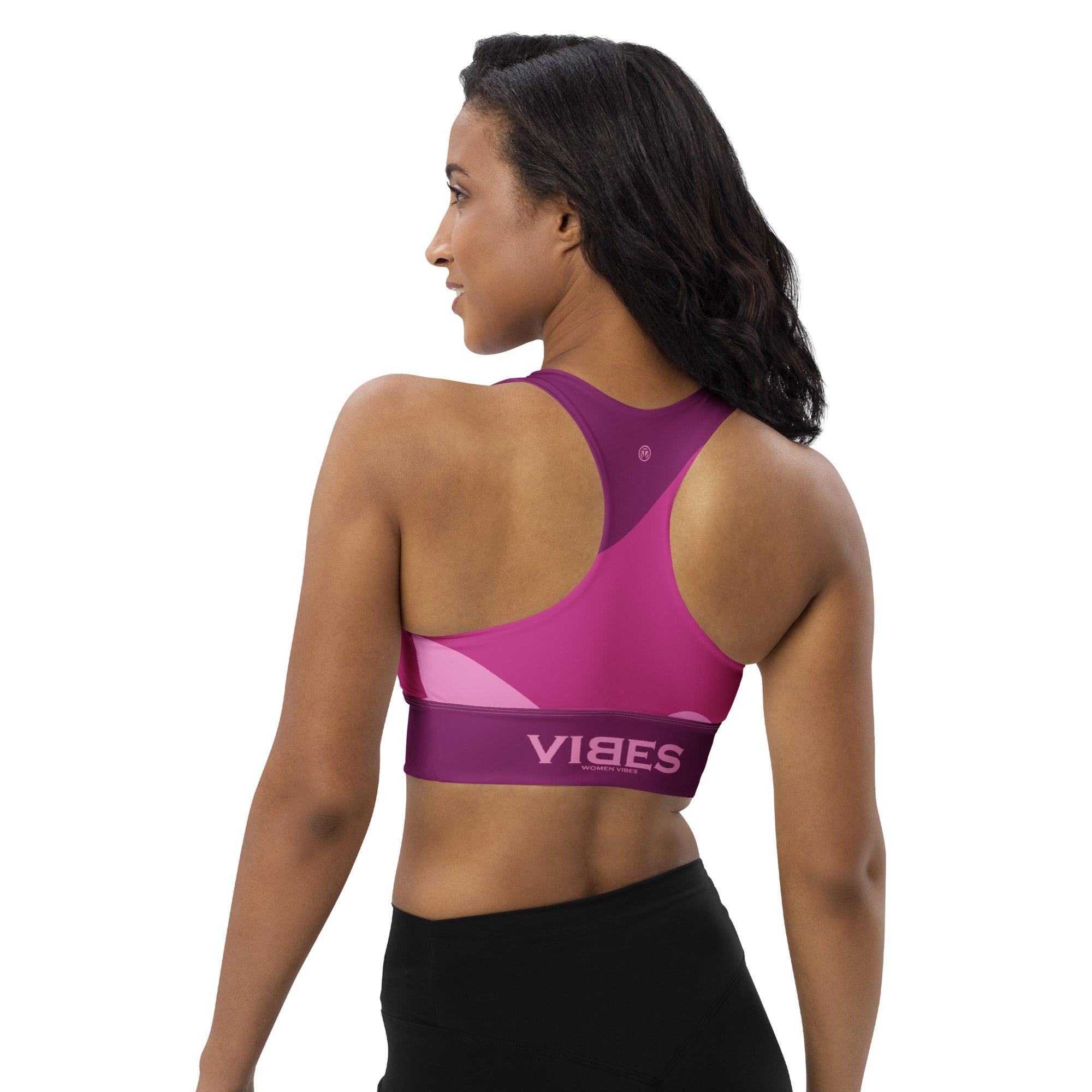 VIBES Langer Sport BH ABSTRACT (Pink) - Time Of Vibes