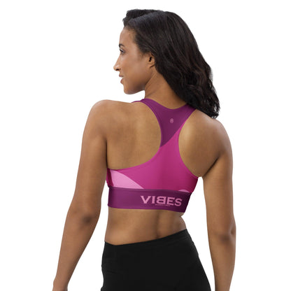 VIBES Langer Sport BH ABSTRACT (Pink) - Time Of Vibes