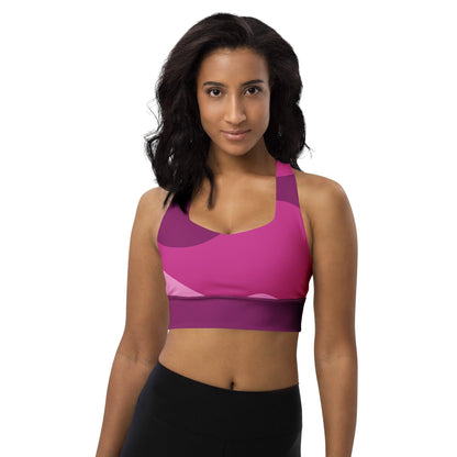 VIBES Langer Sport BH ABSTRACT (Pink) - Time Of Vibes
