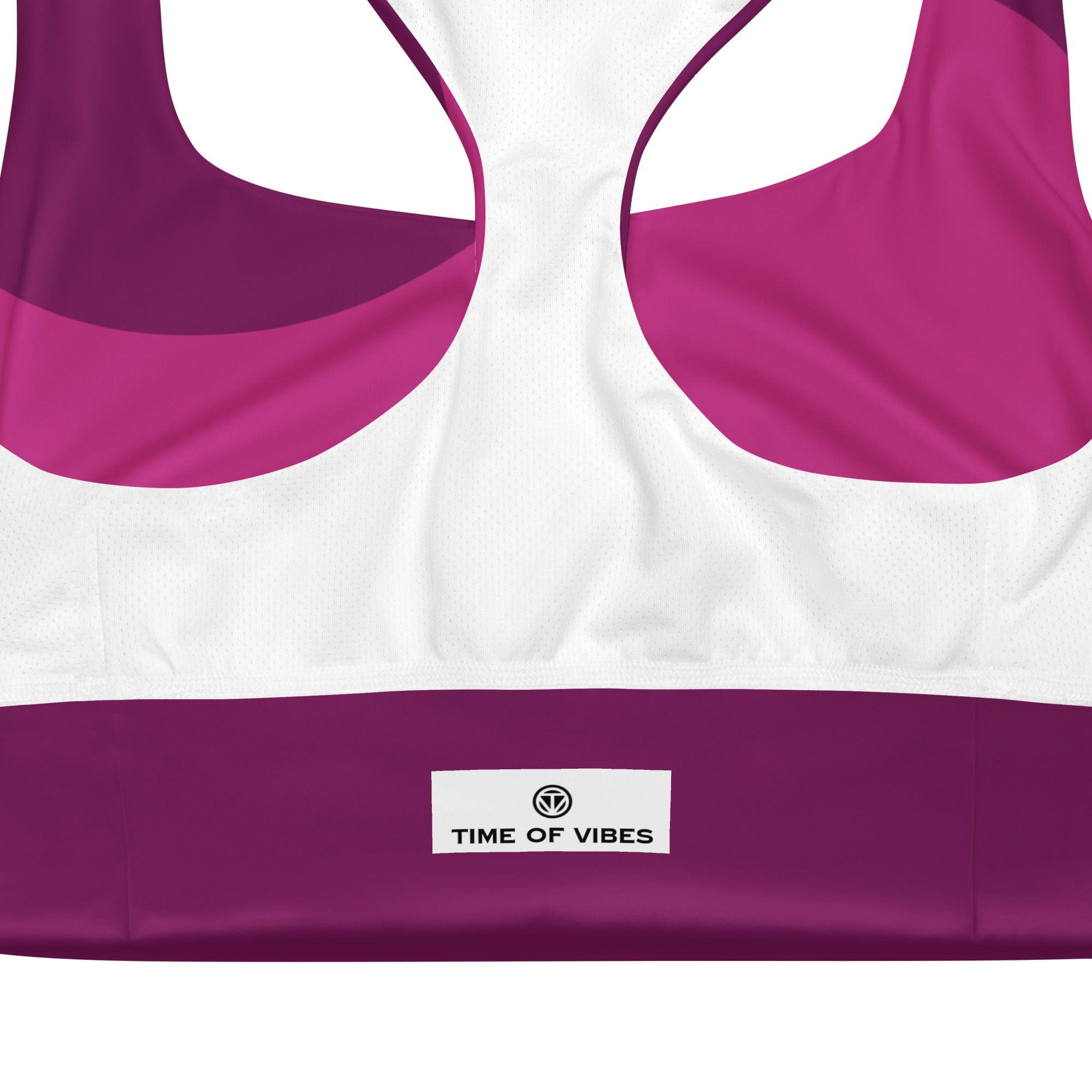 VIBES Langer Sport BH ABSTRACT (Pink) - Time Of Vibes