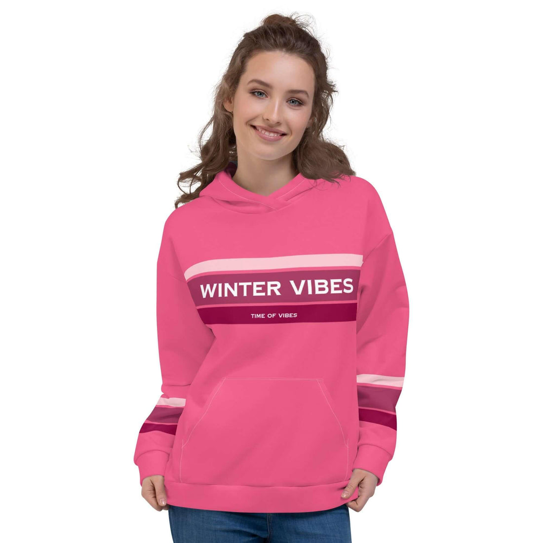 VIBES Premium Hoodie | WINTER (Pink) * Unisex - Time Of Vibes