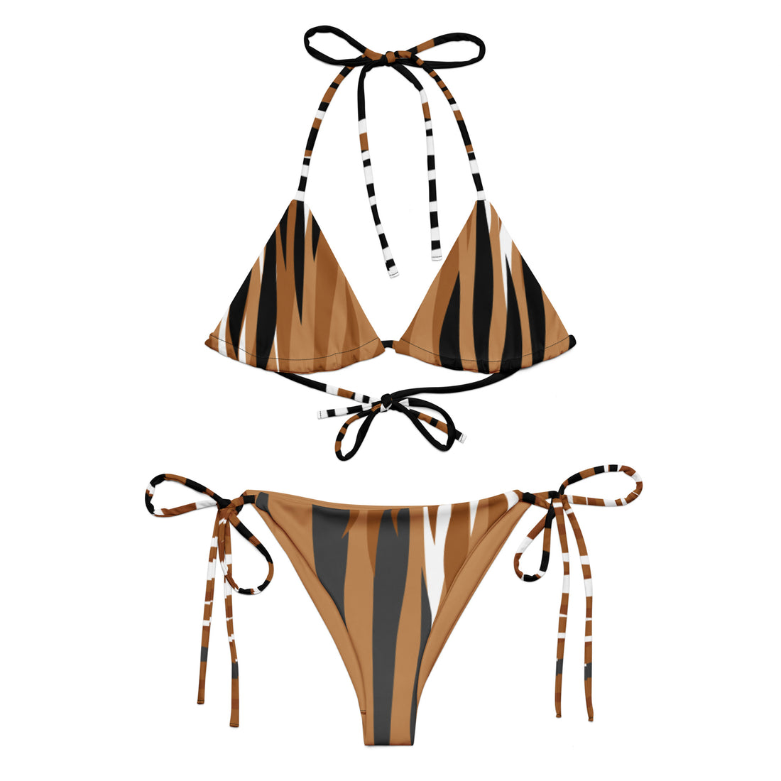 VIBES Schnür-Bikini TIGER (Braun) - Time Of Vibes