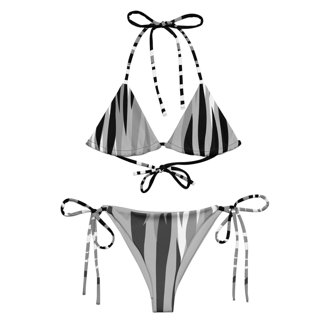 VIBES Schnür-Bikini TIGER (Grau) - Time Of Vibes