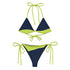 VIBES Schnür-Bikini WAVES (Dunkelblau-Grün) - Time Of Vibes