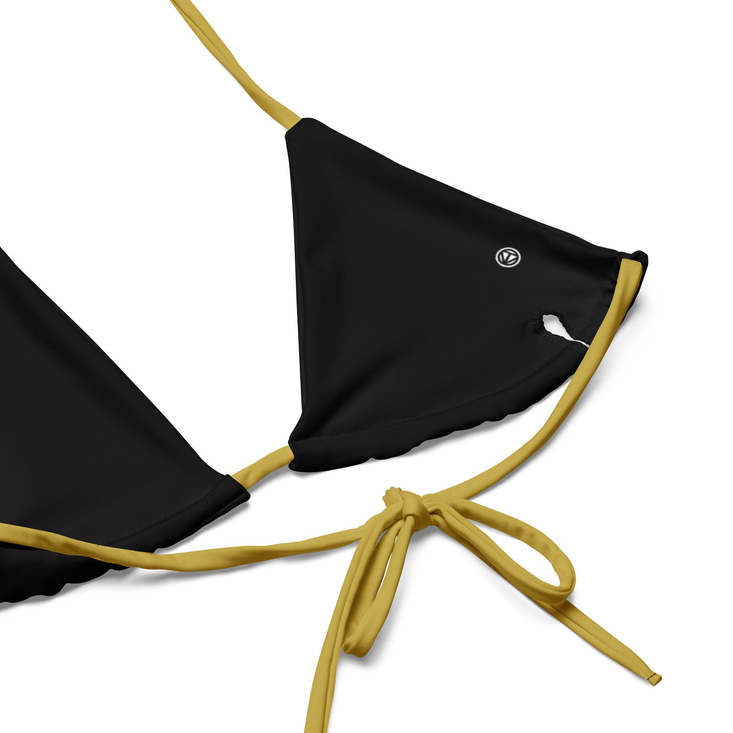 VIBES Schnür-Bikini WAVE (Schwarz-Gold) - Time Of Vibes