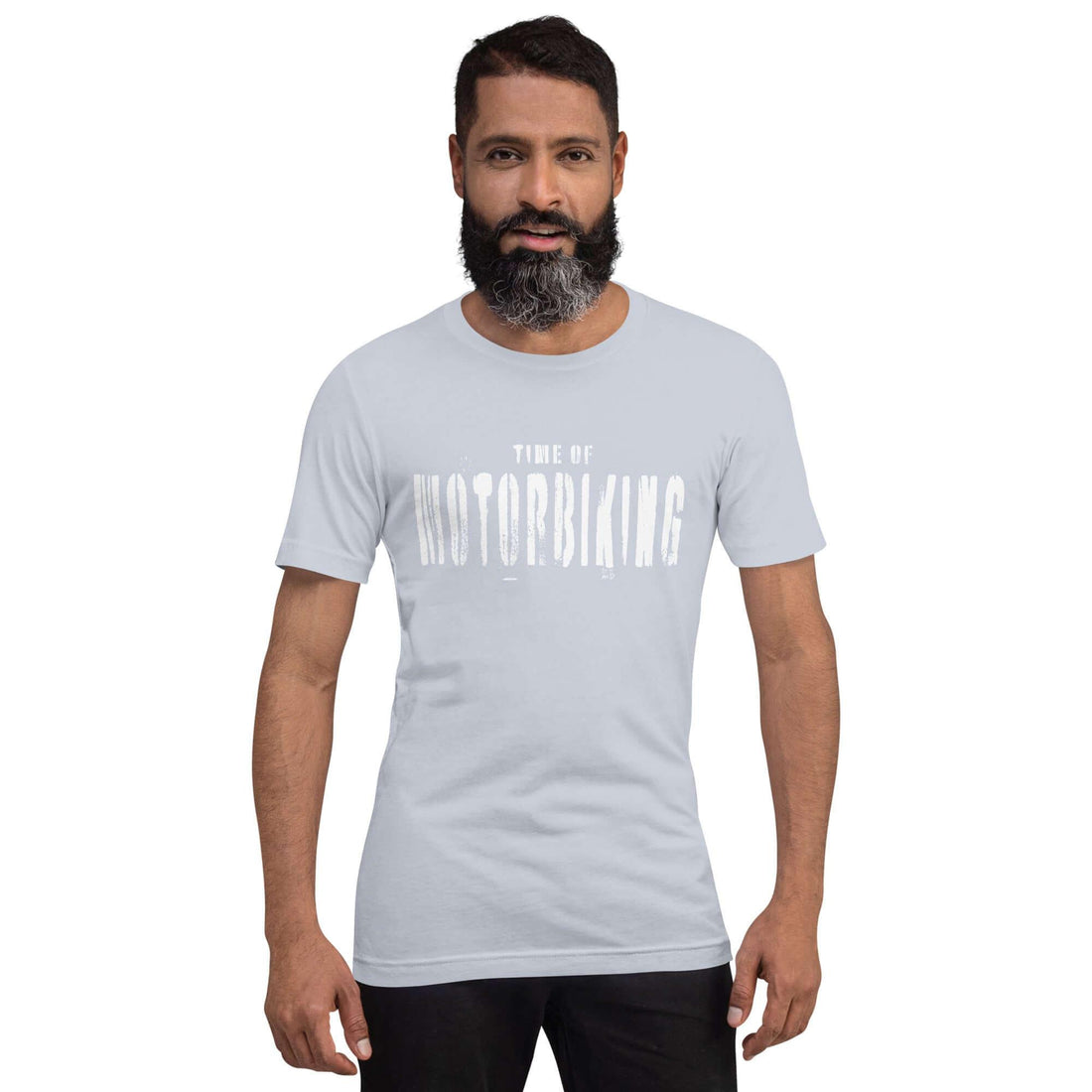 VIBES T-Shirt Baumwolle Herren | MOTORBIKING (Hellblau) - Time Of Vibes
