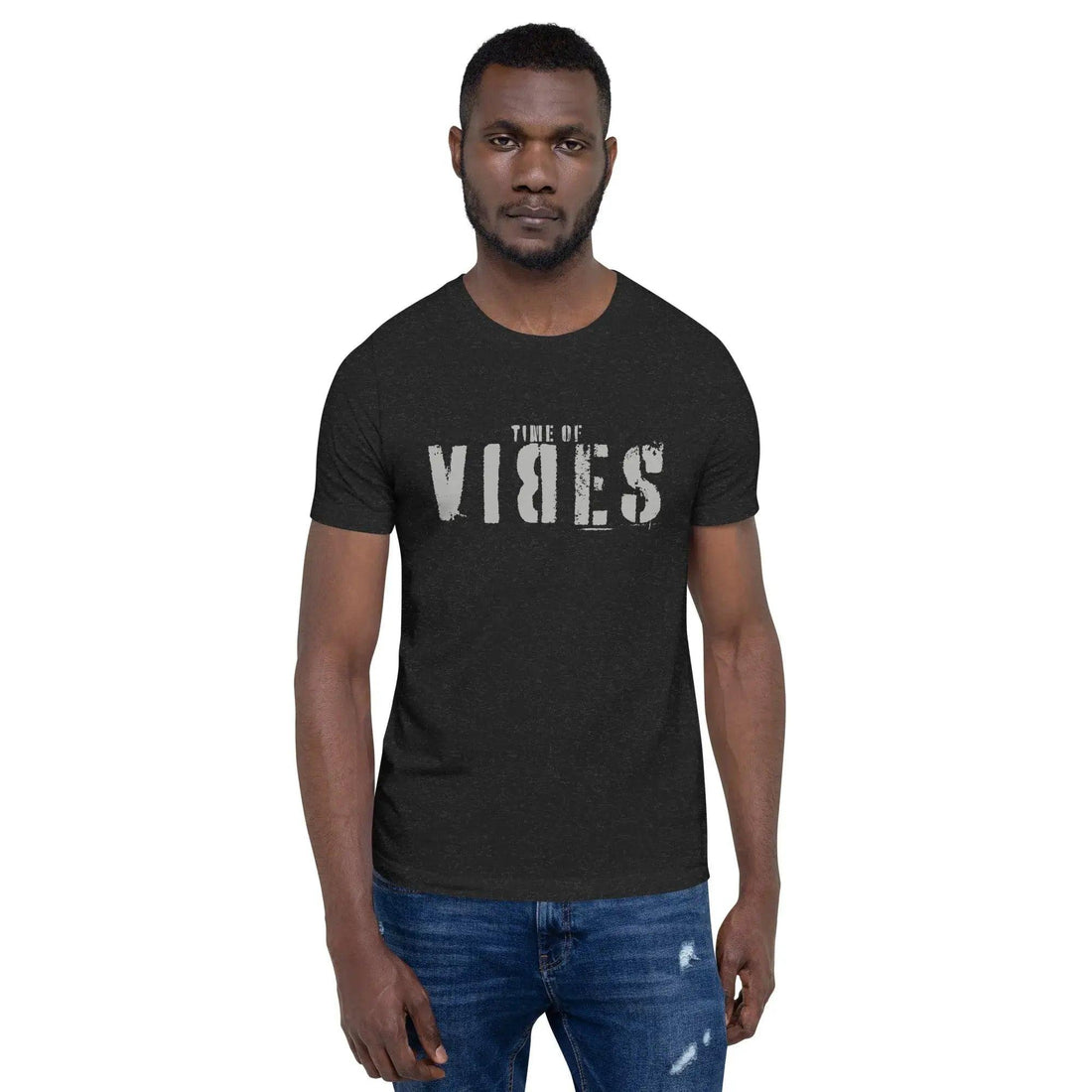 VIBES T-Shirt Baumwolle Herren (Schwarz - Silber) - Time Of Vibes