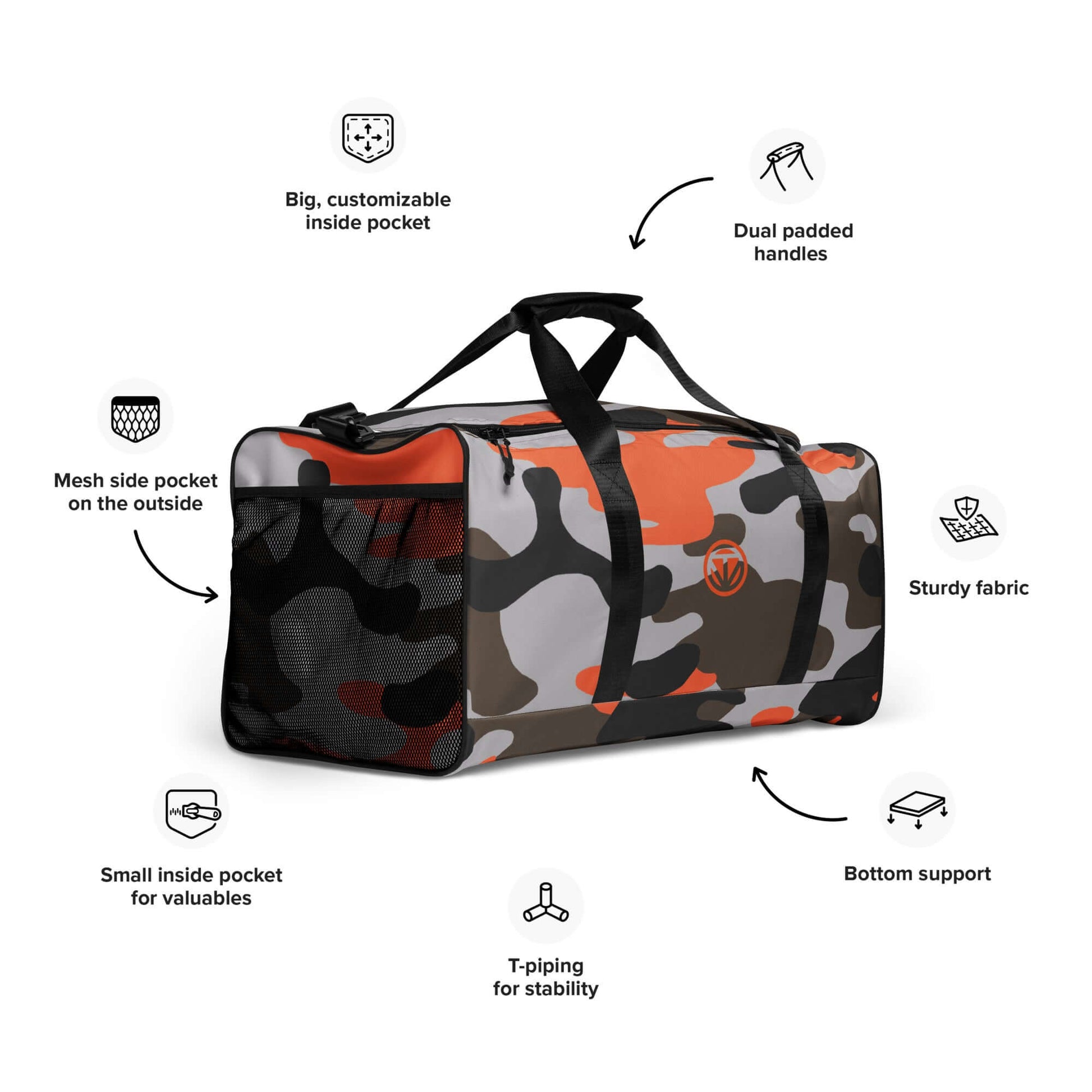 TIME OF VIBES - Travel Bag CAMO - €109.00