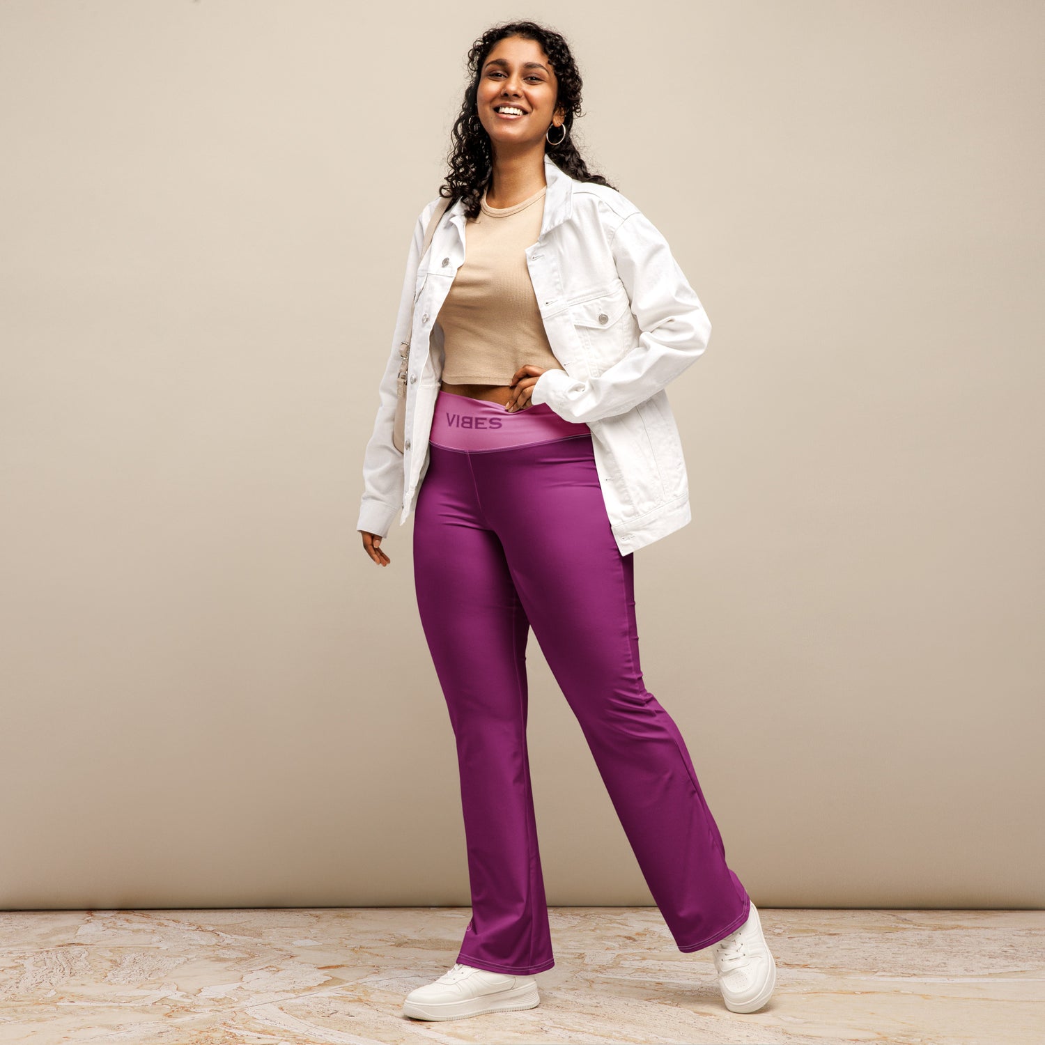 TOV Leggings mit Schlag | VIBES (Pink) - Time Of Vibes