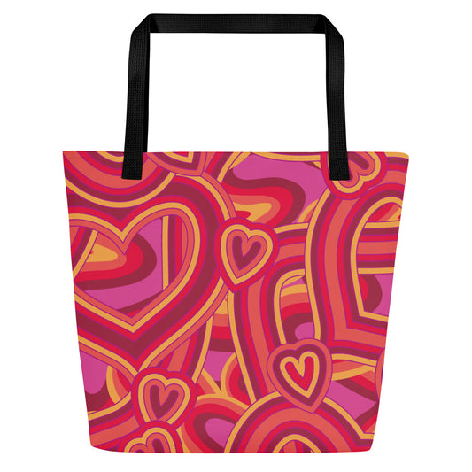 TIME OF VIBES - Large Tote Bag FULL OF LOVE - €45.00