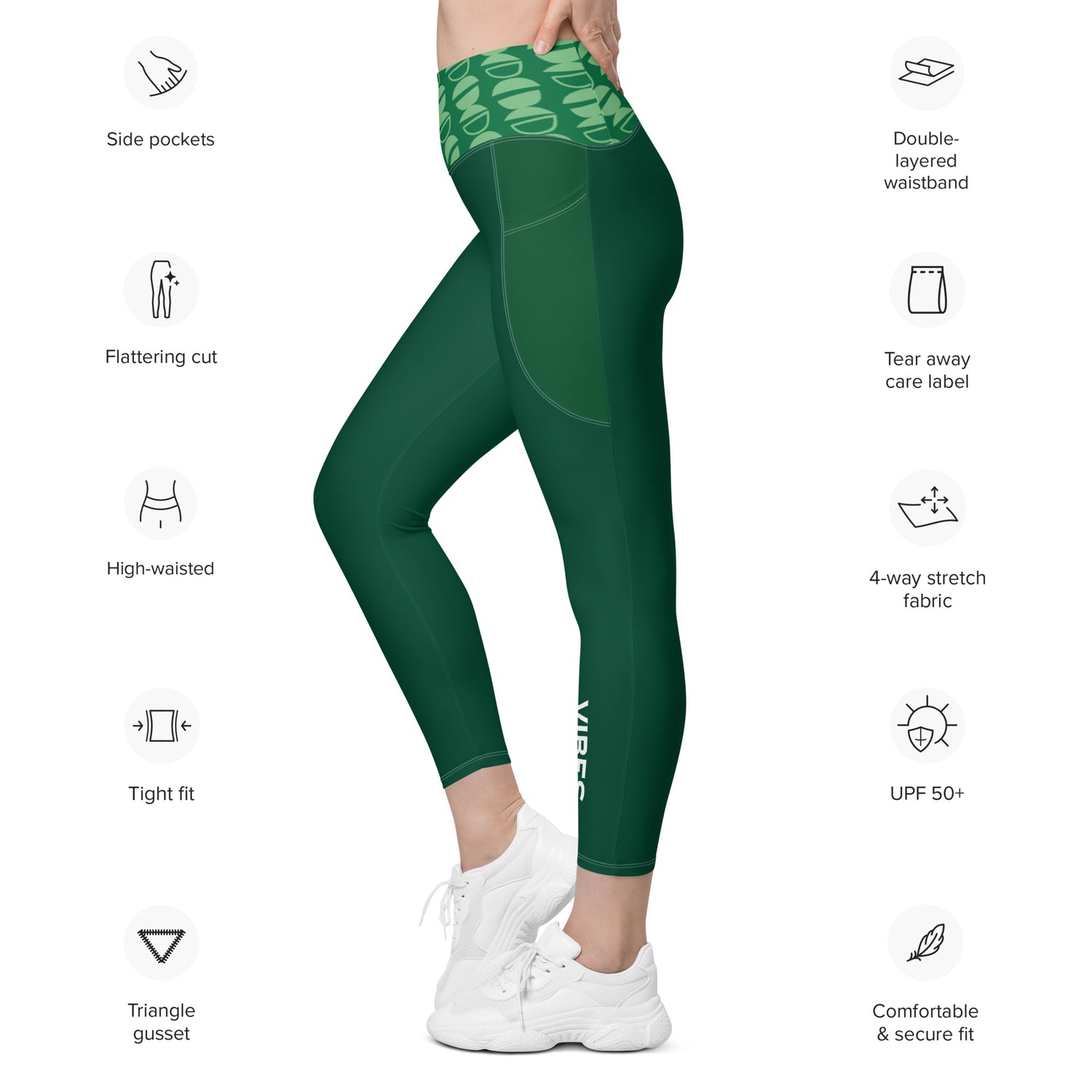 TIME OF VIBES TOV Leggings mit Taschen HAPPY - €59,00