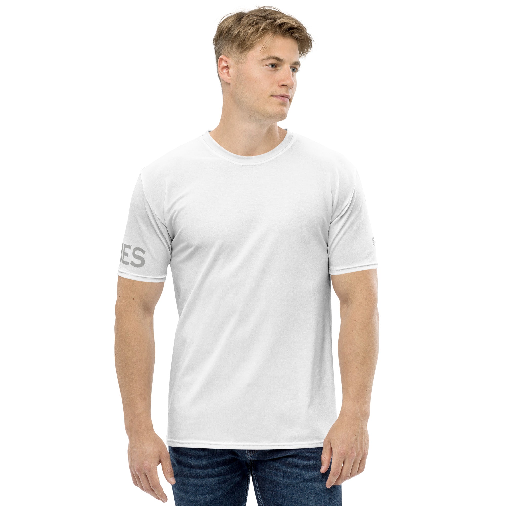 TOV Herren Premium T-Shirt VIBESONE (Weiß/Silber)