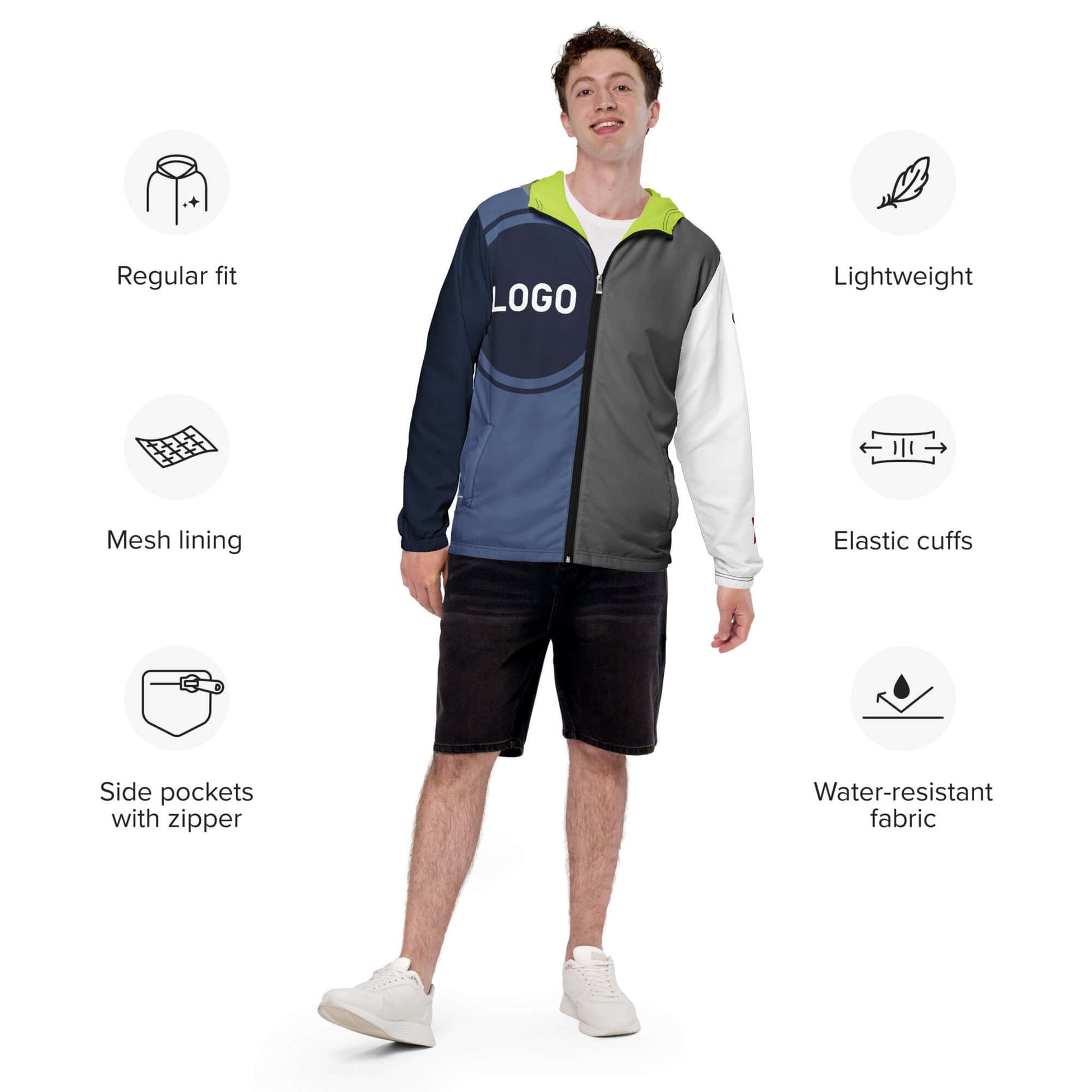 TIME OF VIBES - Men’s windbreaker CORPORATE - €99.00