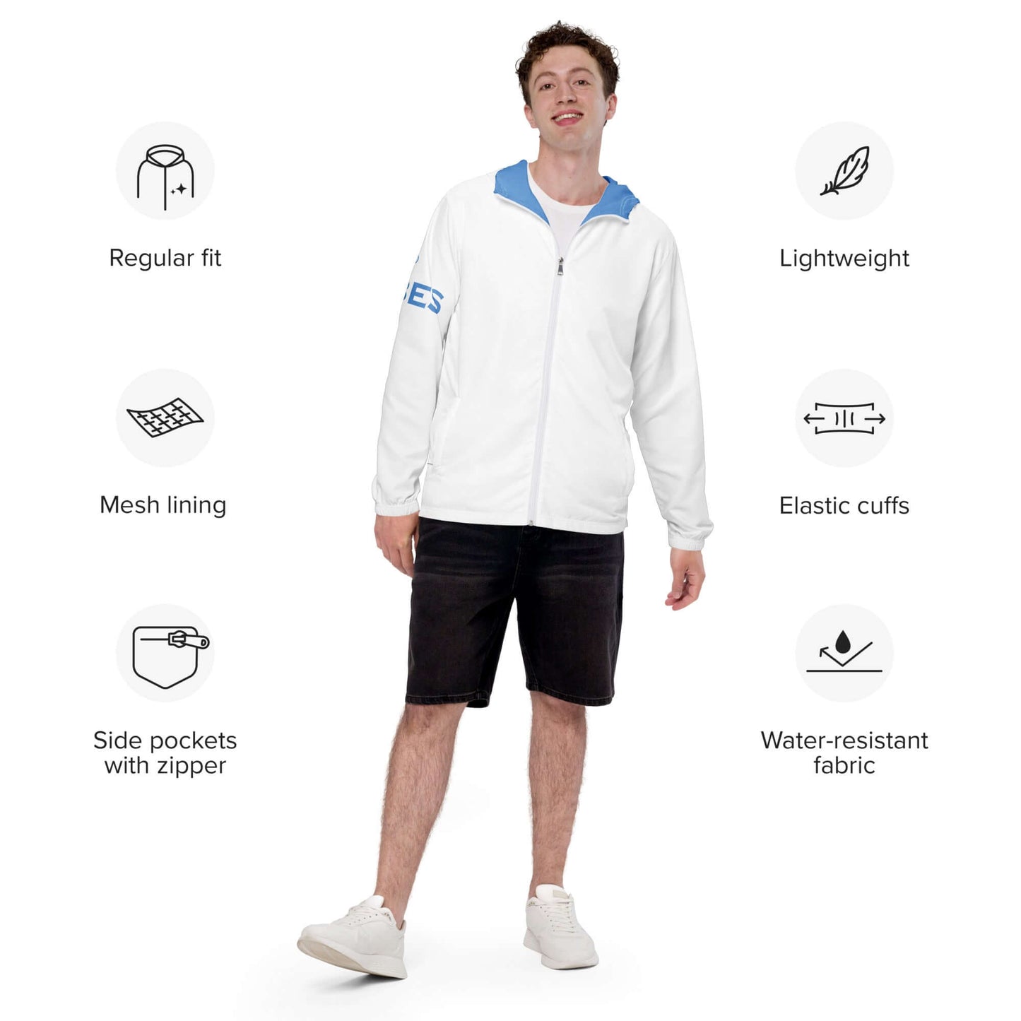TOV Herren Windjacke 23 (Weiß/Blau)