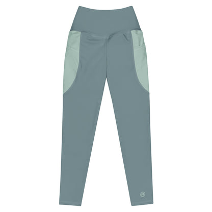TOV Leggins mit Taschen (Graublau/Türkis) - Time Of Vibes