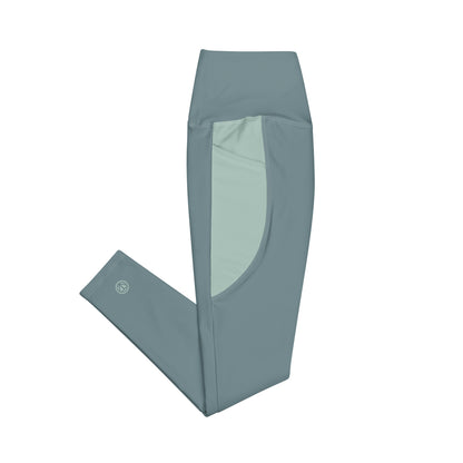 TOV Leggins mit Taschen (Graublau/Türkis) - Time Of Vibes