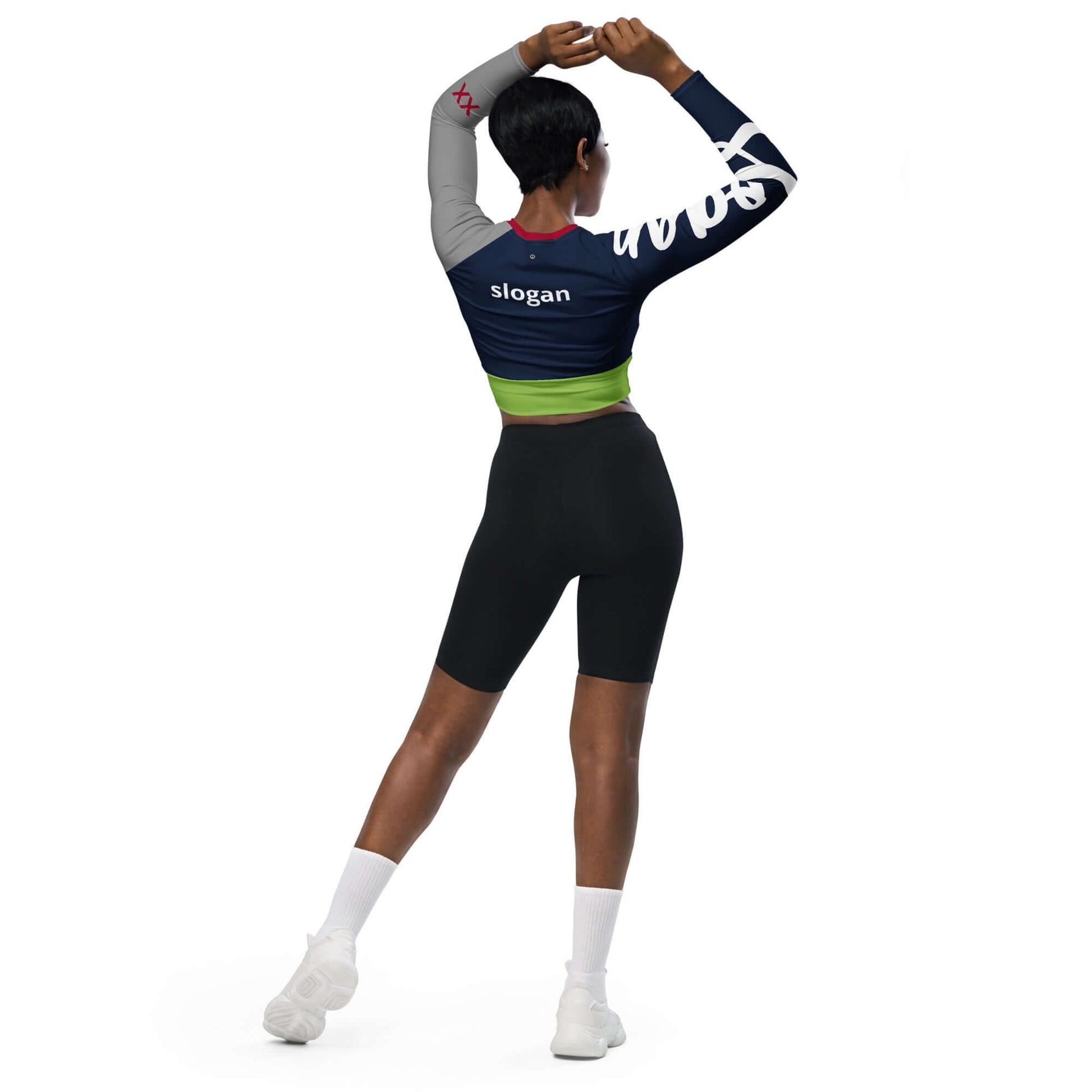 TIME OF VIBES - Recycled long-sleeve crop top CORPORATE - €69.00