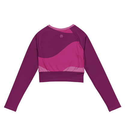 TOV Langarm Crop-Top | ABSTRAKT (Pink) - Time Of Vibes