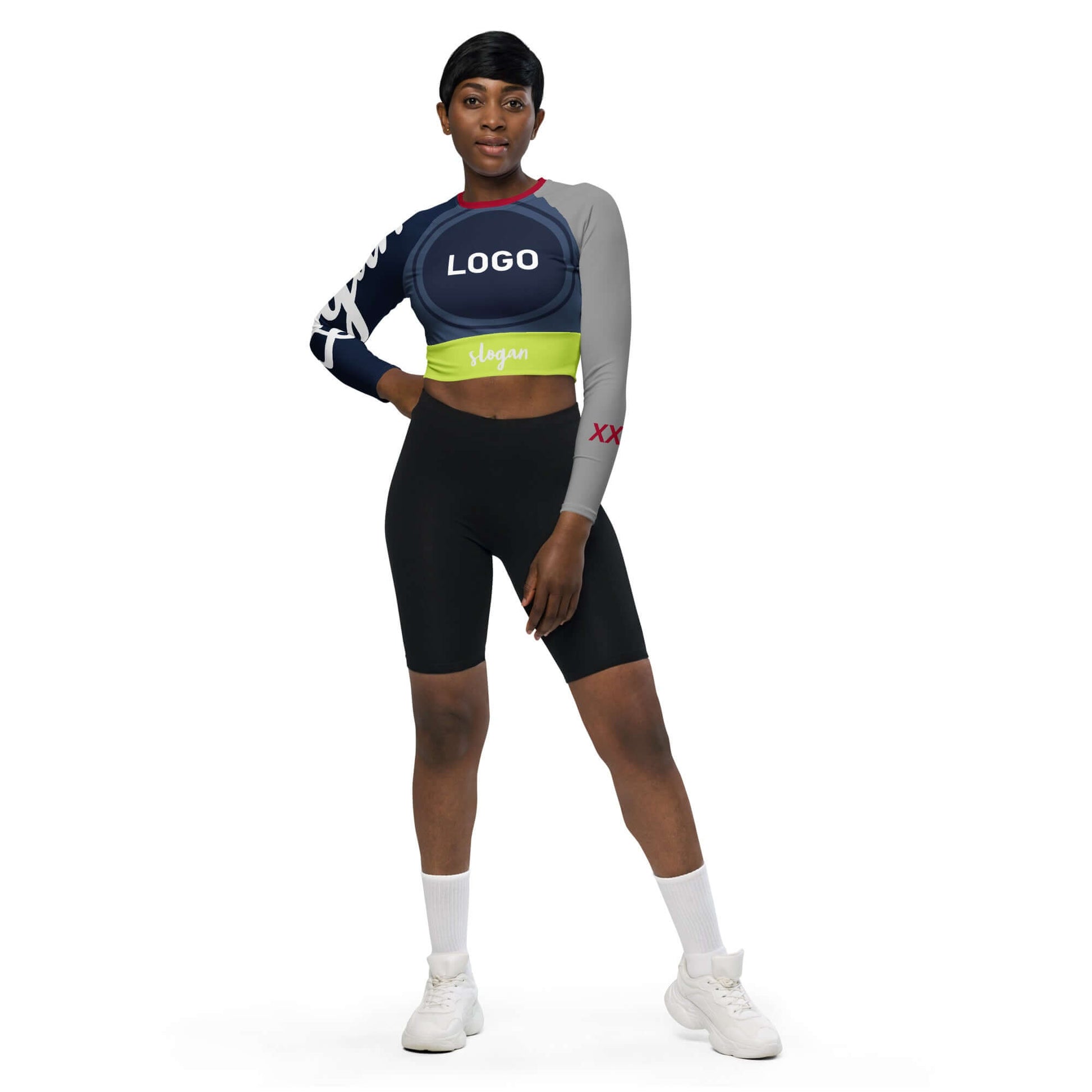 TIME OF VIBES - Recycled long-sleeve crop top CORPORATE - €69.00