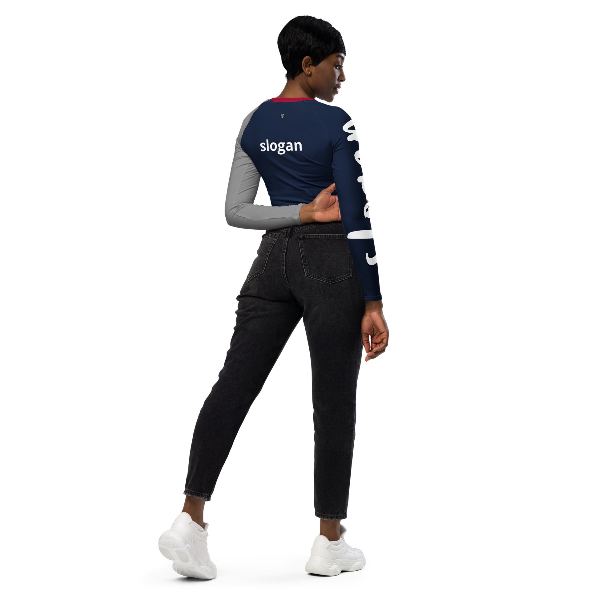 TIME OF VIBES - Recycled long-sleeve crop top CORPORATE - €69.00