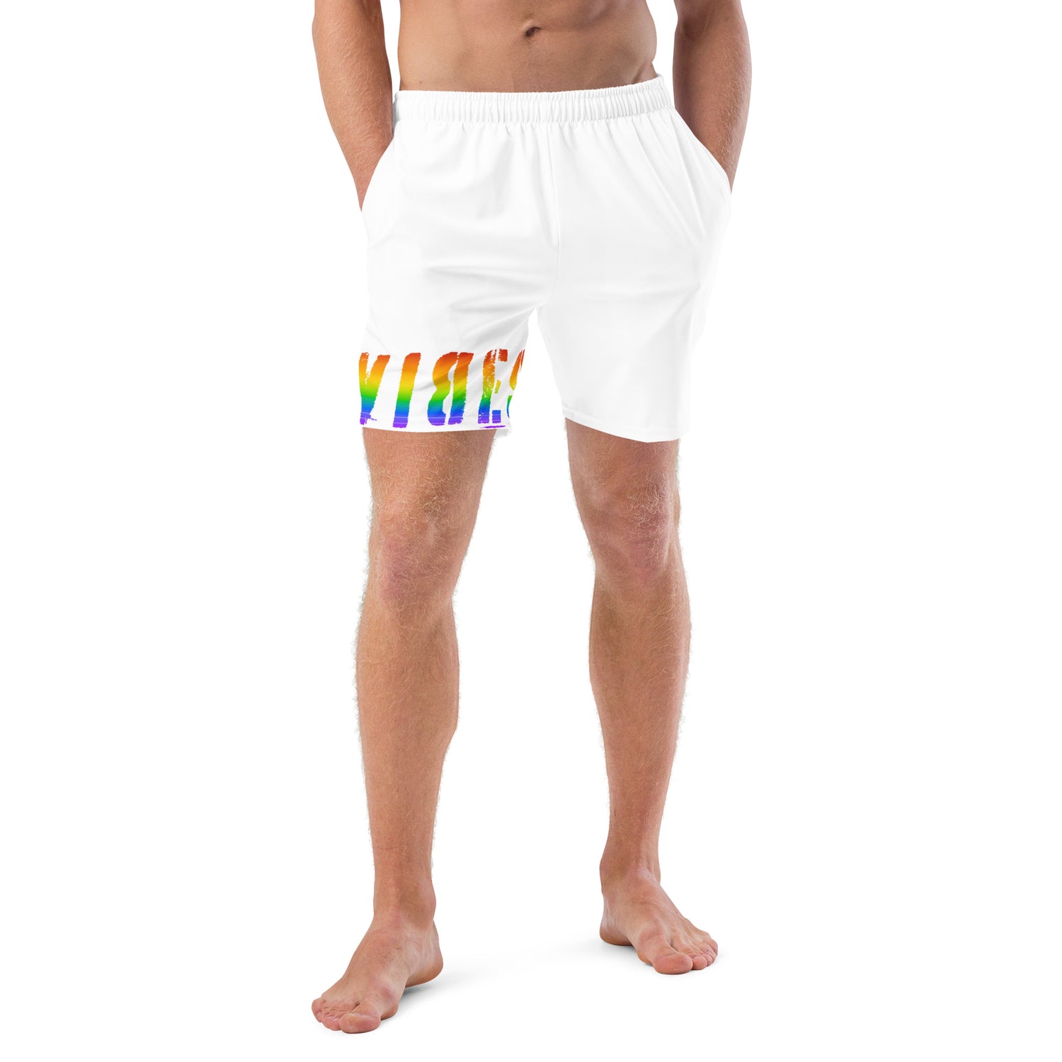 TOV Badeshorts VIBES II LGBTQ (Weiß) - Time Of Vibes