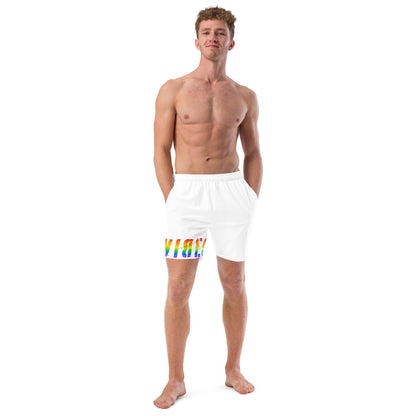 TOV Badeshorts VIBES II LGBTQ (Weiß) - Time Of Vibes