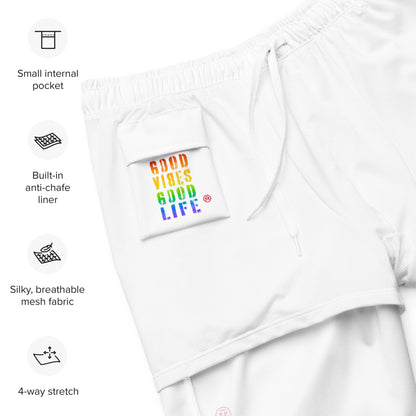 TOV Badeshorts VIBES II LGBTQ (Weiß) - Time Of Vibes