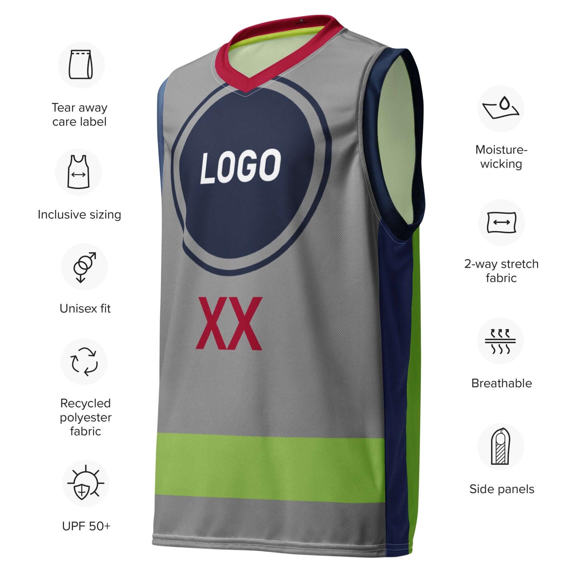 TIME OF VIBES - Recycled unisex basketball jersey CORPORATE - €42.00