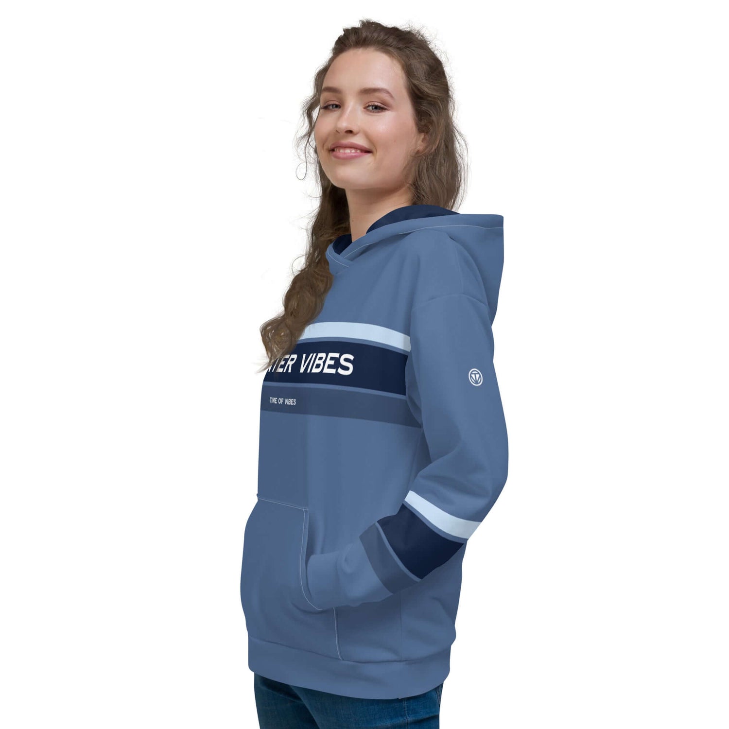 TIME OF VIBES TOV Premium Kapuzenpullover WINTER23 (Blau) - €99,00