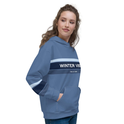 TIME OF VIBES TOV Premium Kapuzenpullover WINTER23 (Blau) - €99,00