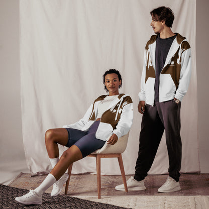 TOV Zip-Hoodie | VIBES II (Braun/Weiß) * Unisex - Time Of Vibes