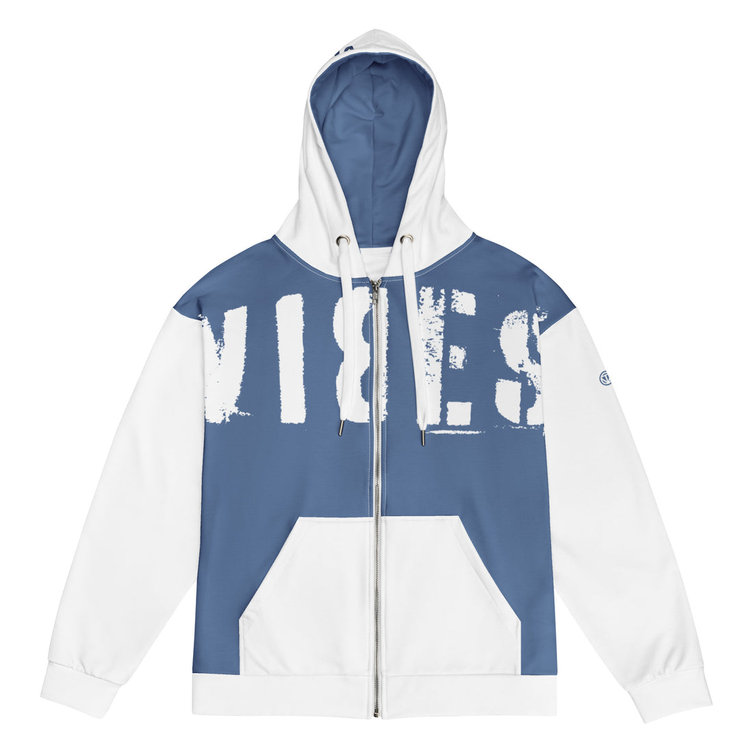 TOV Zip-Hoodie | VIBES II (Mittelblau/Weiß) * Unisex - Time Of Vibes