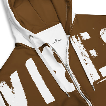 TOV Zip-Hoodie | VIBES II (Braun/Weiß) * Unisex - Time Of Vibes