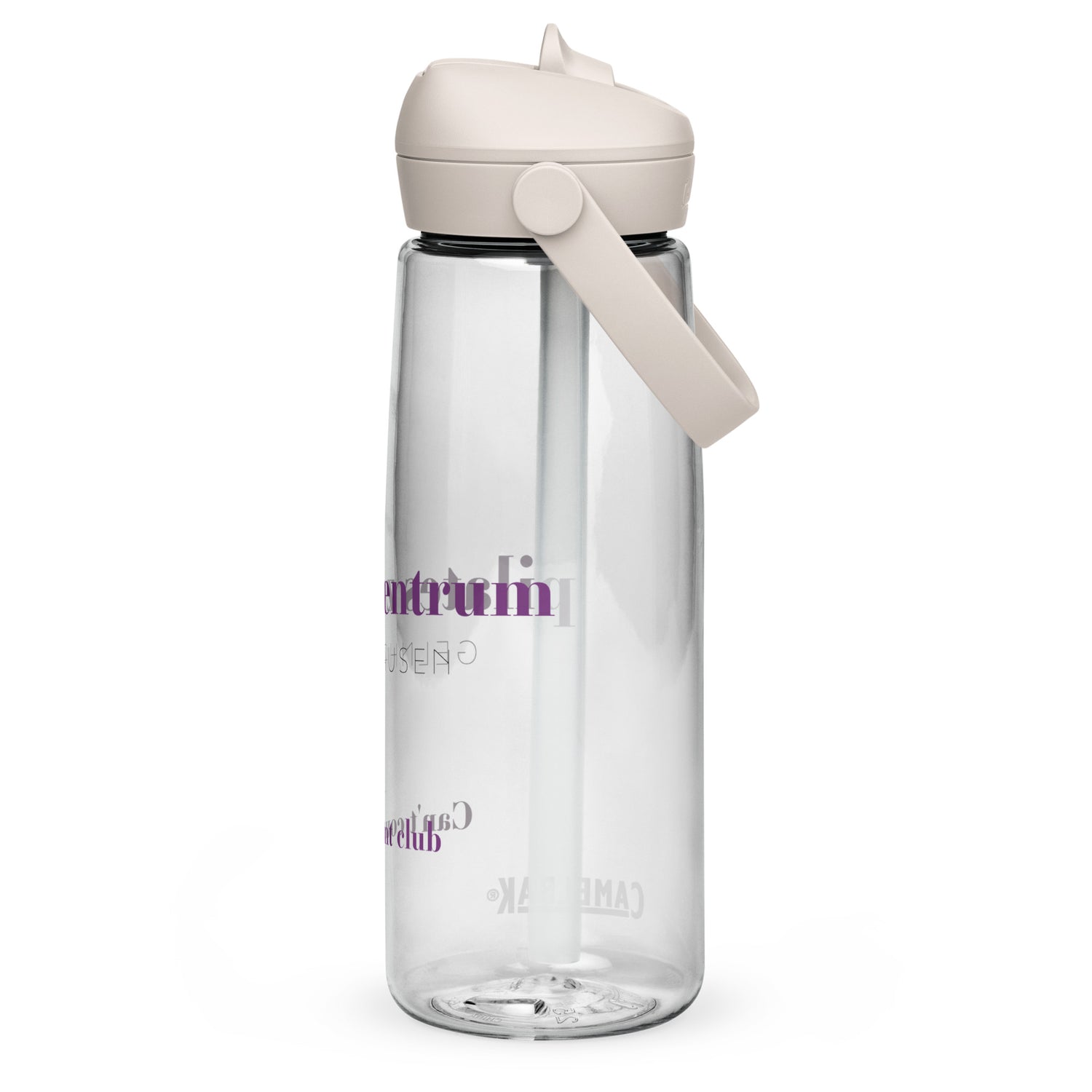 PILATES ZENTRUM Wasserflasche mit umklappbarem Trinkhalm - Time Of Vibes