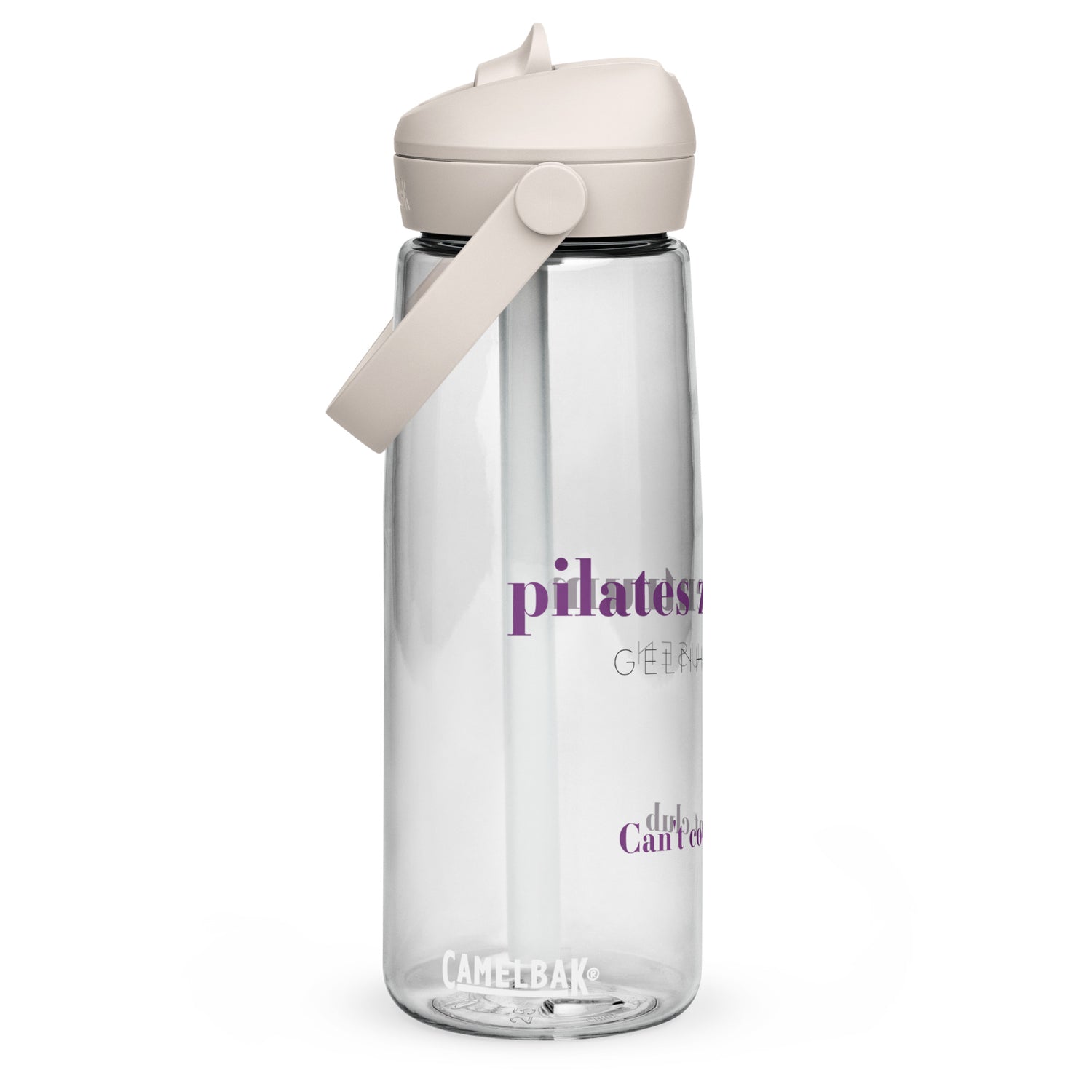 PILATES ZENTRUM Wasserflasche mit umklappbarem Trinkhalm - Time Of Vibes