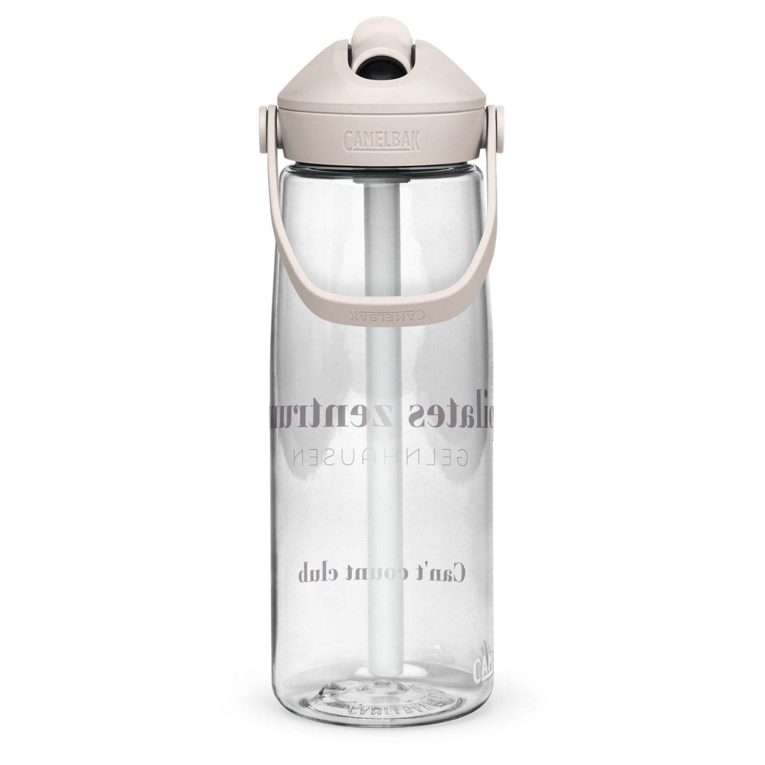 PILATES ZENTRUM Wasserflasche mit umklappbarem Trinkhalm - Time Of Vibes
