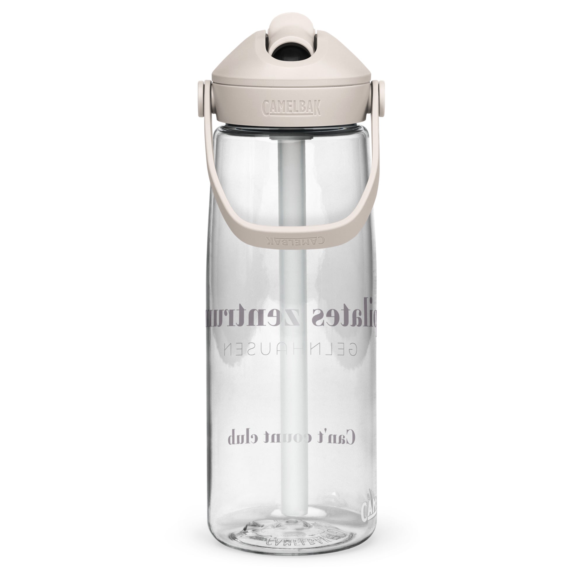 PILATES ZENTRUM Wasserflasche mit umklappbarem Trinkhalm - Time Of Vibes