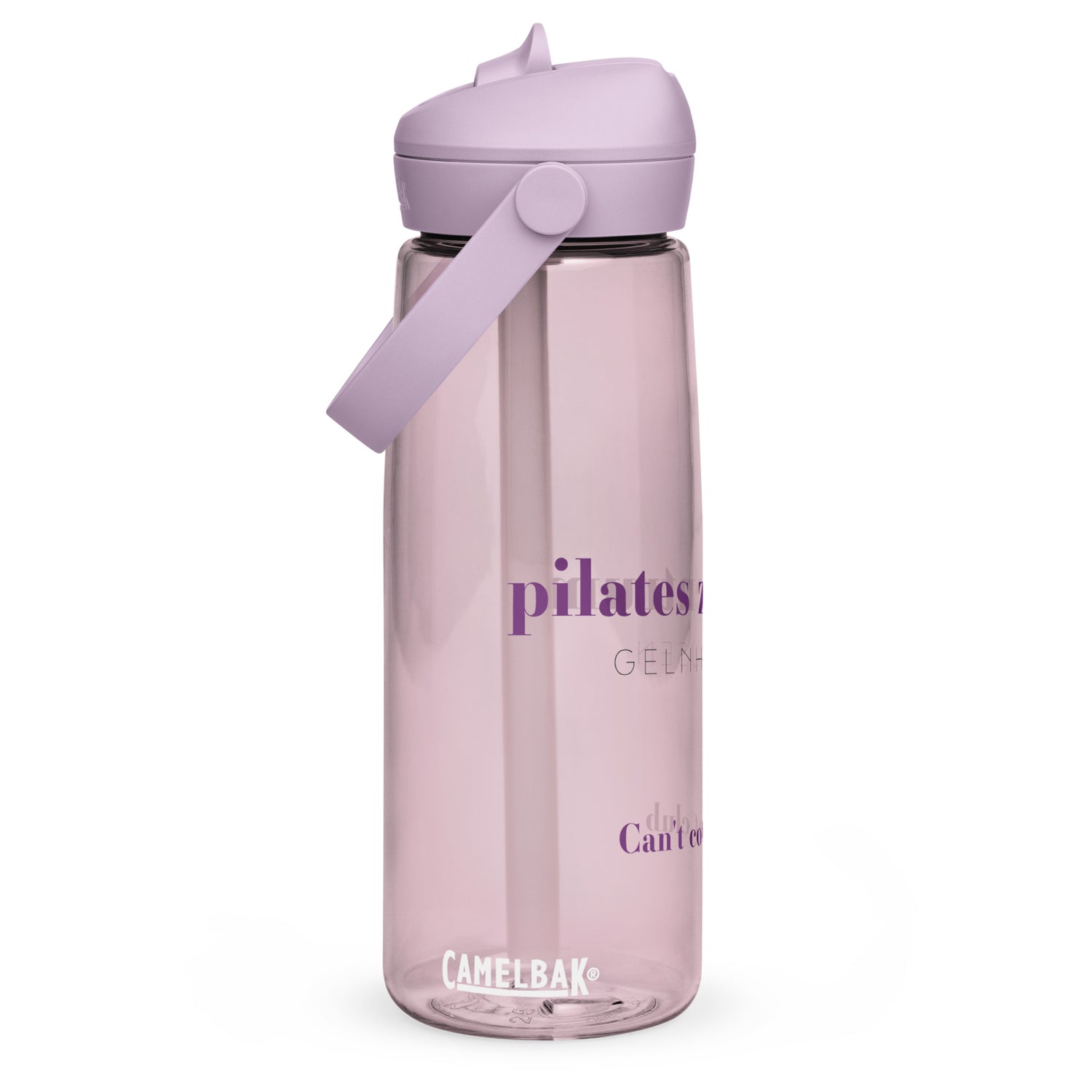 PILATES ZENTRUM Wasserflasche mit umklappbarem Trinkhalm - Time Of Vibes