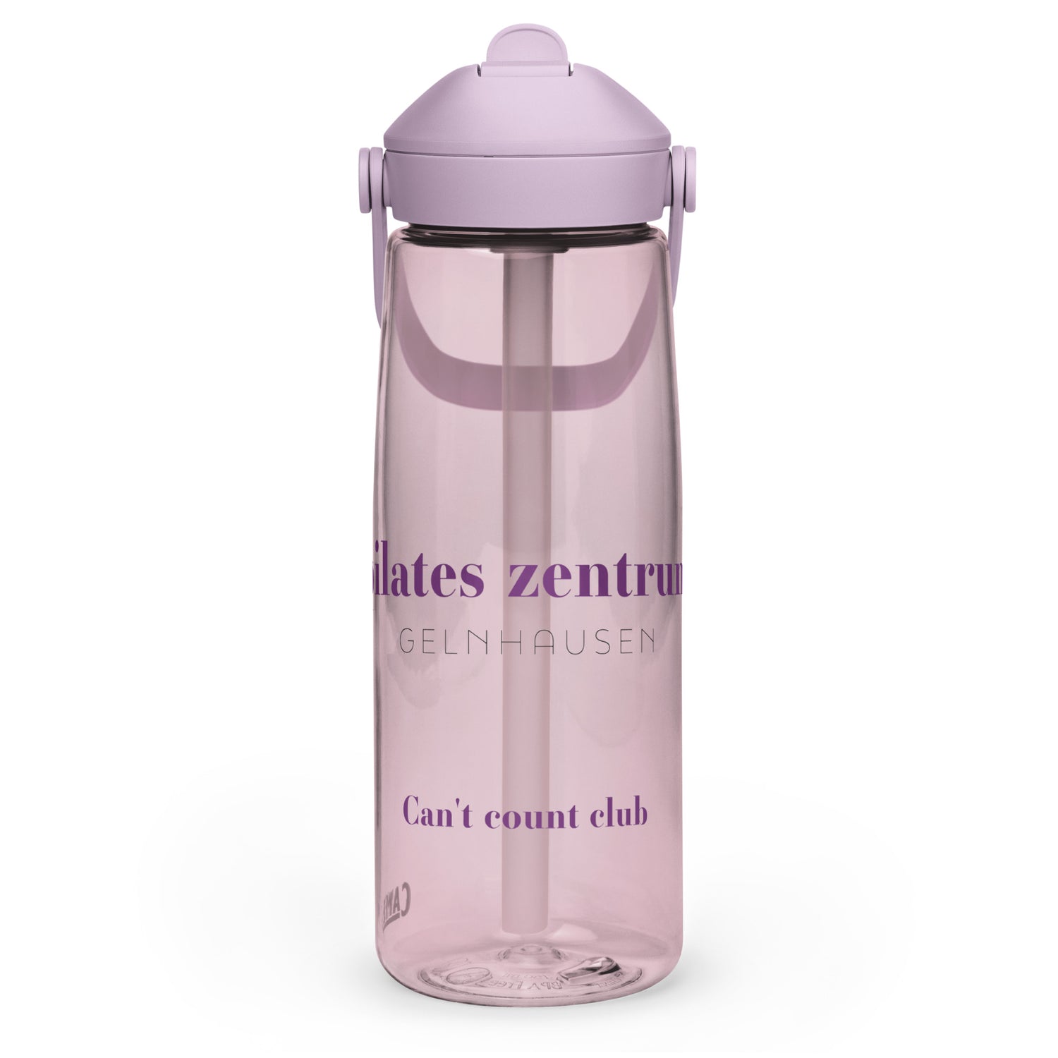 PILATES ZENTRUM Wasserflasche mit umklappbarem Trinkhalm - Time Of Vibes