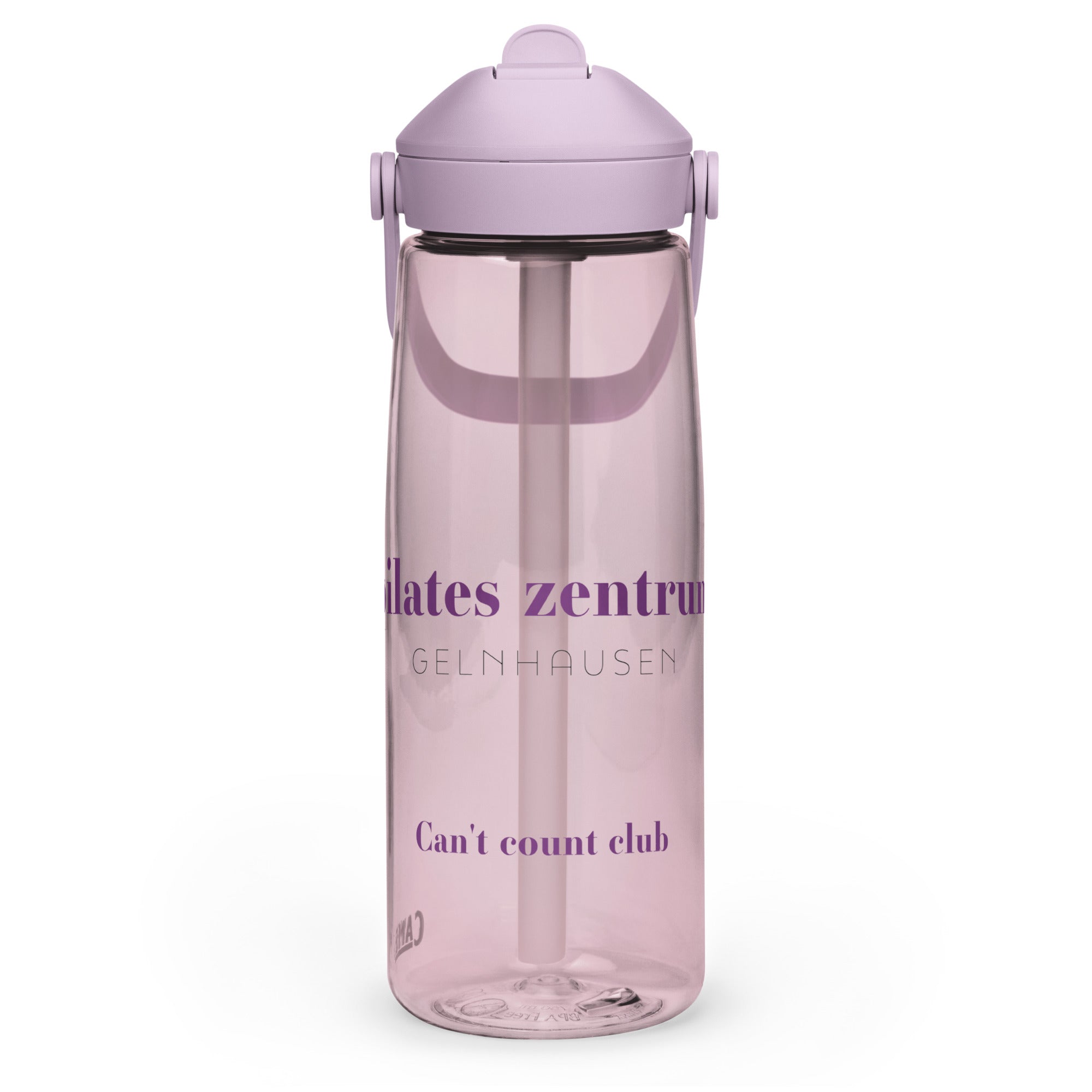 PILATES ZENTRUM Wasserflasche mit umklappbarem Trinkhalm - Time Of Vibes