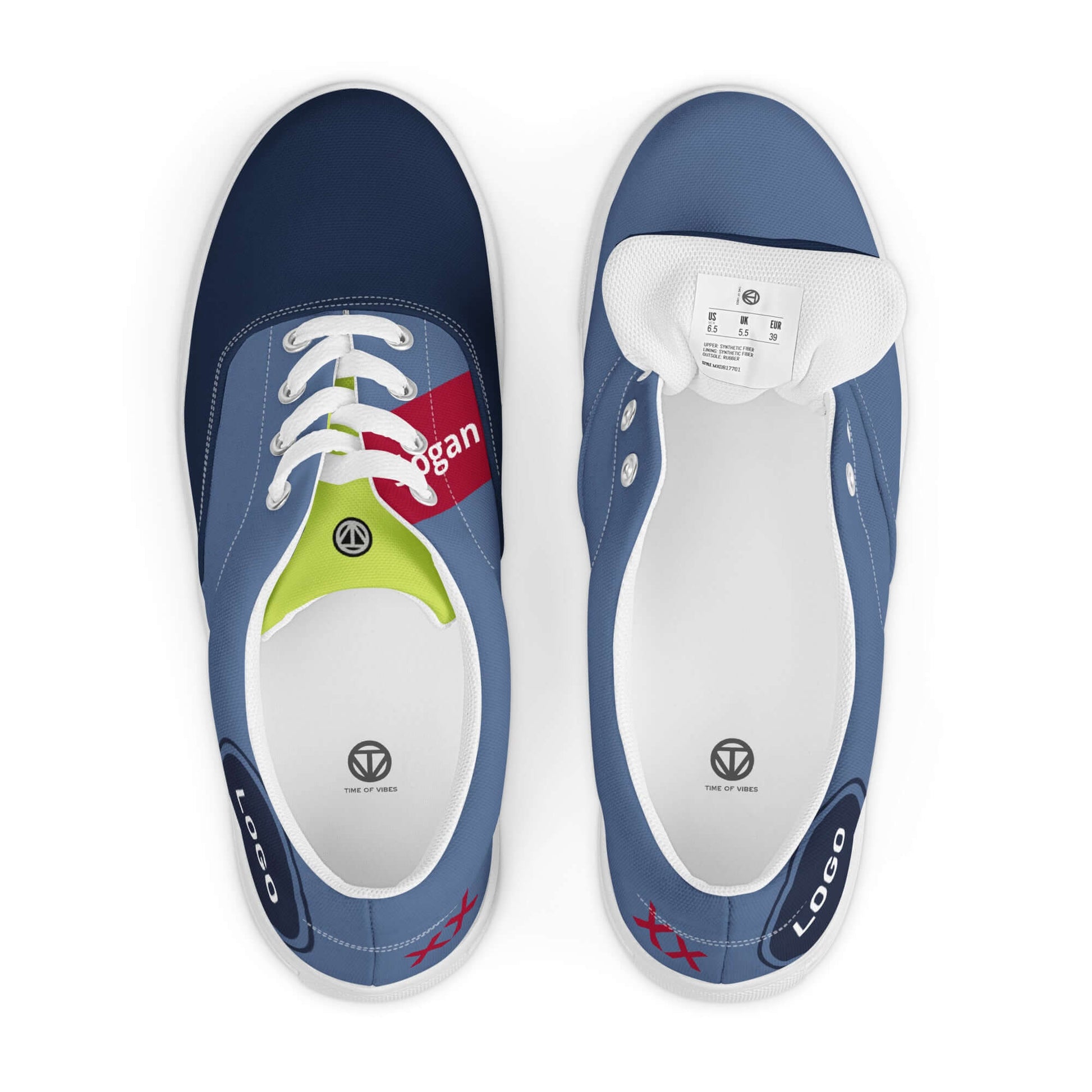 TIME OF VIBES - Men`s Lace-up canvas shoes CORPORATE - €109.00