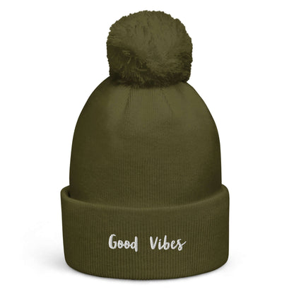 TIME OF VIBES Bommel-Beanie GOOD (Grün) - €26,00