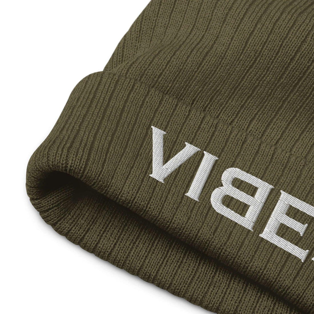 VIBES Beanie - Strickmütze Unisex (Grün/Grau) - Time Of Vibes