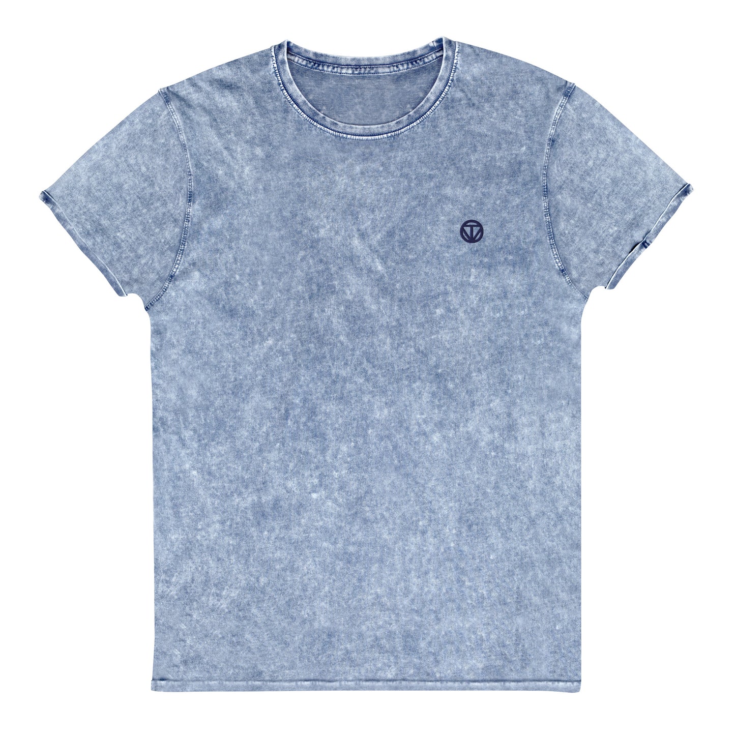 Damen Baumwoll T-Shirt meliert 23 (Blau)